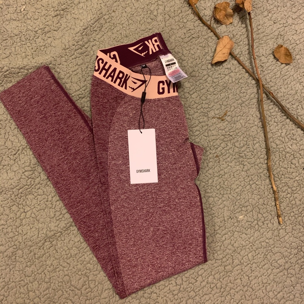 Gymshark flex leggings in dark ruby marl